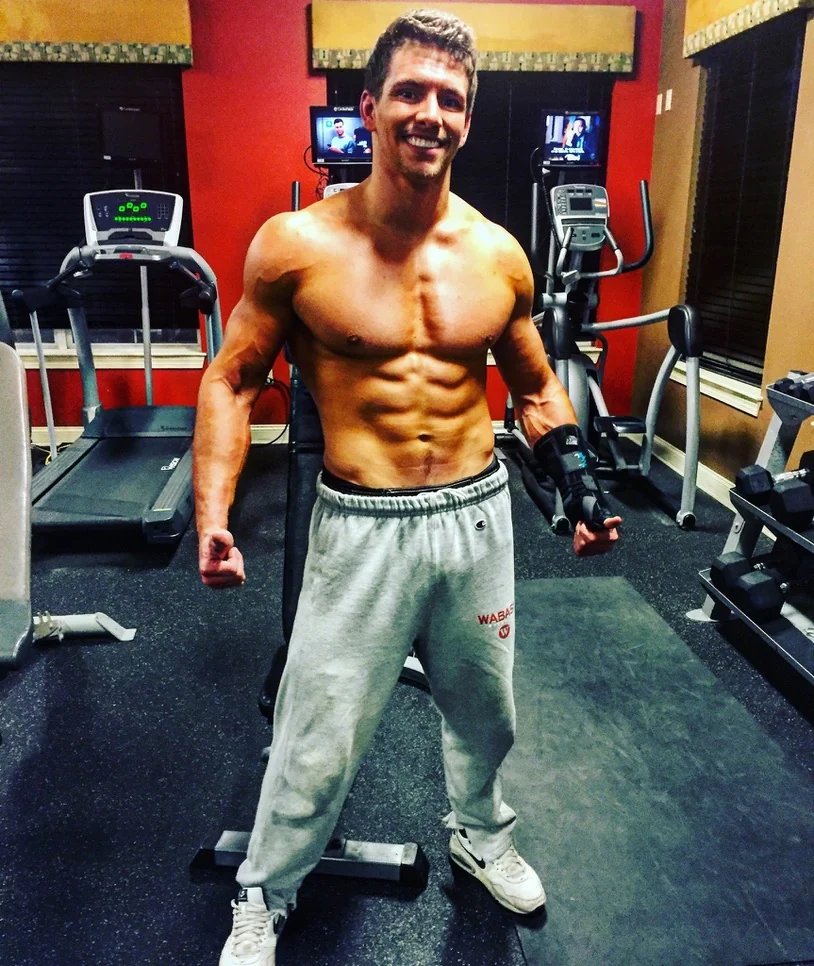 Jimmy LaRowe in a gym during his own training journey