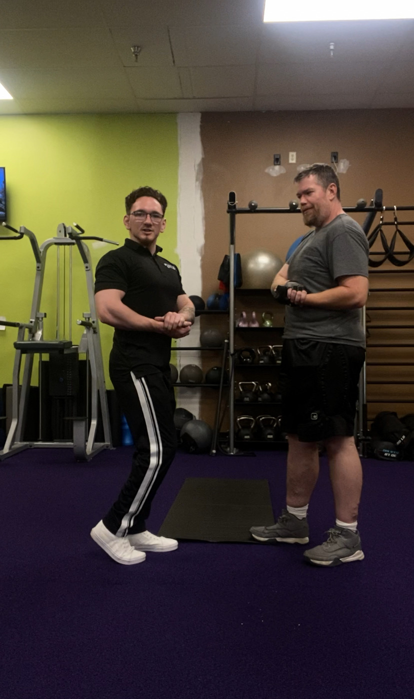 Coach Gage with the client