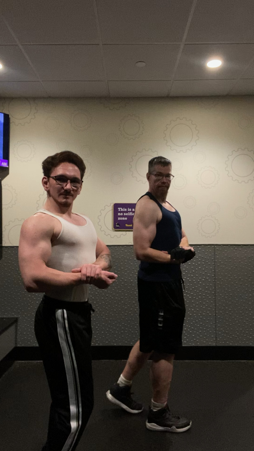 Coach Gage with the client later in the work