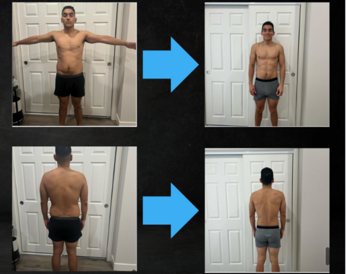 Nestor Icaza transformation comparison, shared with permission